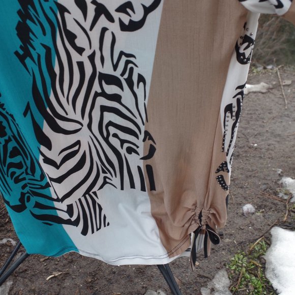 Xception Zebra Blouse Size Small - Picture 3 of 4